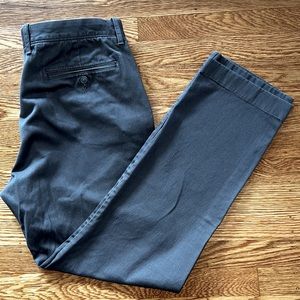 J. Crew dark gray khakis, straight cut